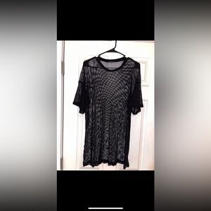 black mesh/sheer bathing suit cover up.